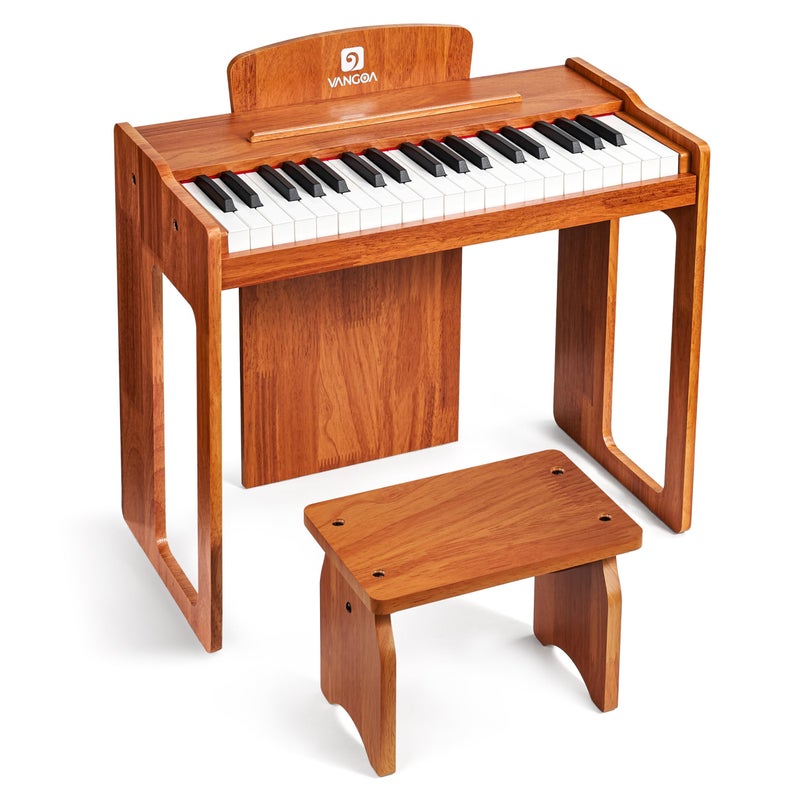 Vangoa Kids Piano Keyboard 37 Keys Wood Digital Piano for Kids Music Educational Instrument Toy for Girls and Boys Solid Wood Yellow - Image 2
