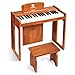 Vangoa Kids Piano Keyboard 37 Keys Wood Digital Piano for Kids Music Educational Instrument Toy for Girls and Boys Solid Wood Yellow - Image 3