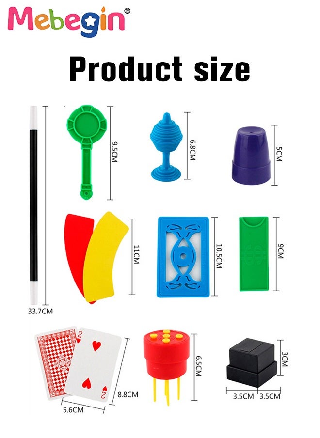 MEBEGIN - Classic Magic Set with Hat and Rich Magic Props, Amazing Magic Box with a Variety of Tricks, Pretend Play Magician Stuff, Easy to Perform Tricks, Fun Creative Educational Toys, Ideal Gift for Beginners and Kids Aged 6+ - Image 1