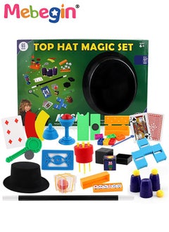 MEBEGIN Classic Magic Set with Hat and Rich Magic Props, Amazing Magic Box with a Variety of Tricks, Pretend Play Magician Stuff, Easy to Perform Tricks, Fun Creative Educational Toys, Ideal Gift for Beginners and Kids Aged 6+  - Image 1