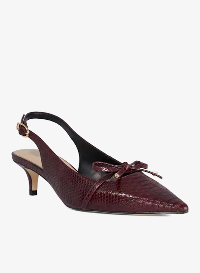 Dune London Cassie Bow-Detail Slingback Flats