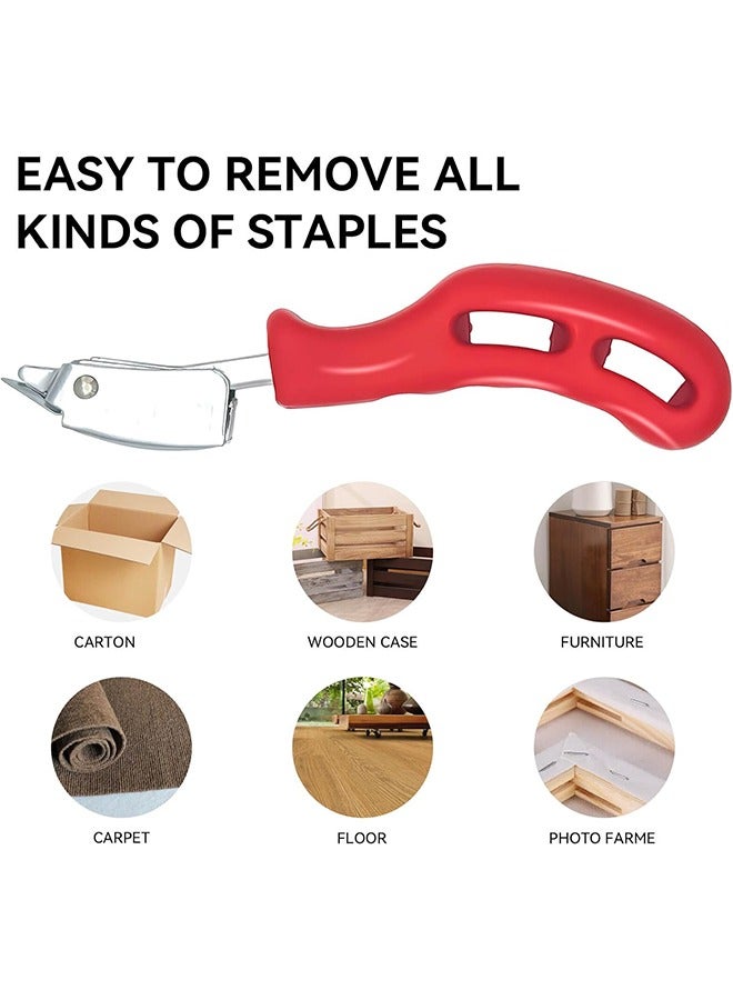 Staple Remover with Ergonomic Rubber Handle, Alloy Forged Staple Puller for Woodworking, Upholstery, Carpet, Floor, and Carton - Image 4