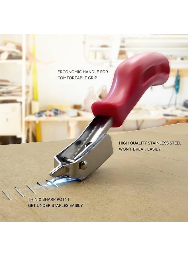Staple Remover with Ergonomic Rubber Handle, Alloy Forged Staple Puller for Woodworking, Upholstery, Carpet, Floor, and Carton - Image 3