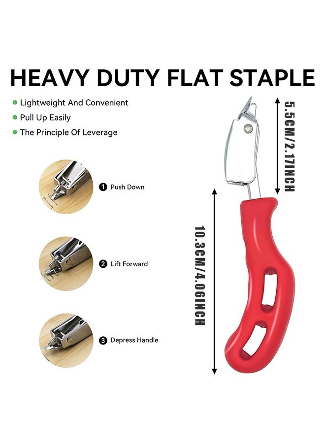 Staple Remover with Ergonomic Rubber Handle, Alloy Forged Staple Puller for Woodworking, Upholstery, Carpet, Floor, and Carton - Image 2