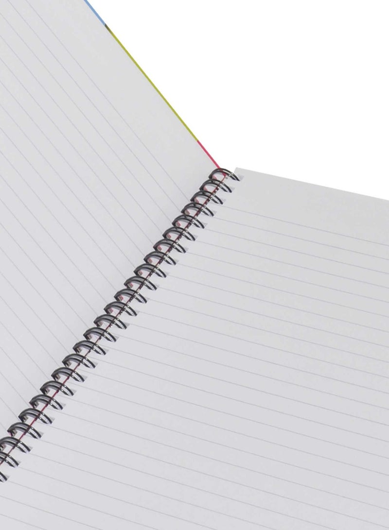 FIS LIGHT Pack of 5  Design Spiral Hard Cover Note Book Single Line ,10X8 Inches (25.4 X 20.32 Cm),100 Sheets -LINBS1081001404 - Image 2