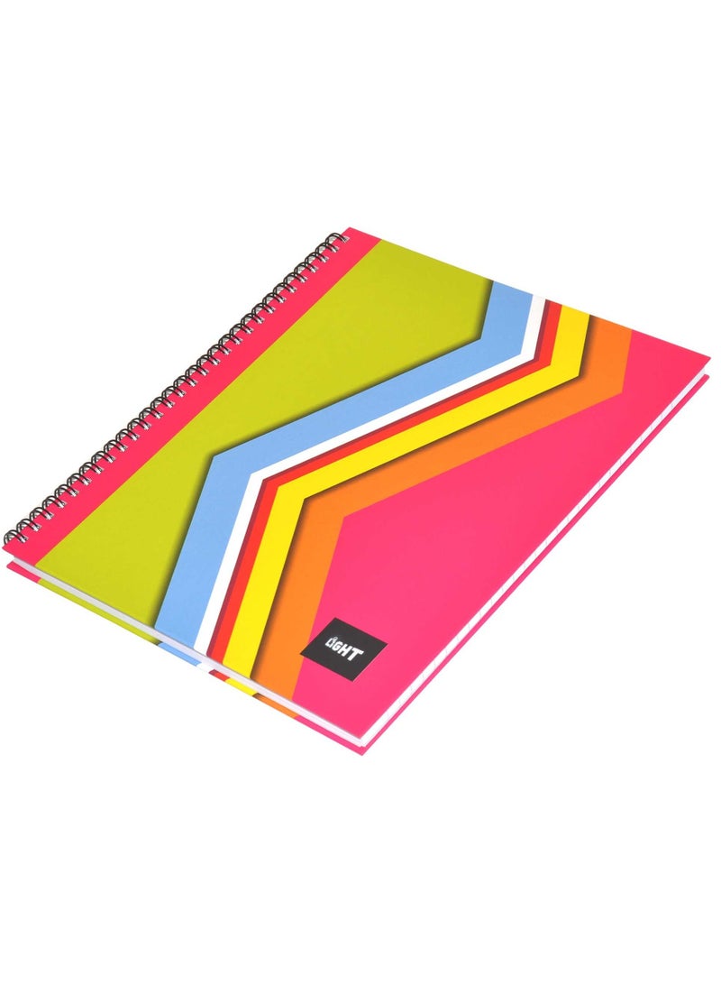 FIS LIGHT Pack of 5  Design Spiral Hard Cover Note Book Single Line ,10X8 Inches (25.4 X 20.32 Cm),100 Sheets -LINBS1081001404 - Image 4