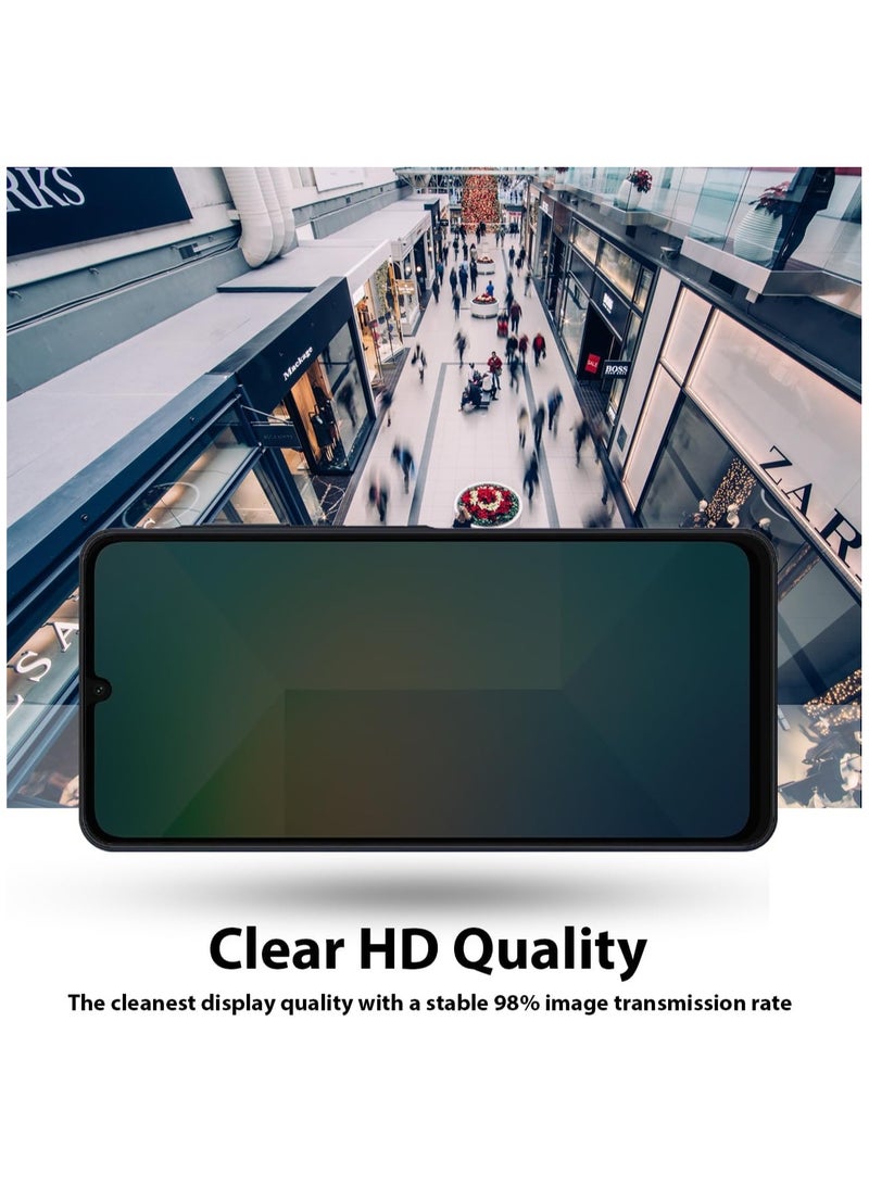 Denx Privacy Screen Protector for Samsung Galaxy A07, 9H Tempered Glass Screen Shatterproof Anti Scratch Anti Spy Glass HD Clear Case - Image 3