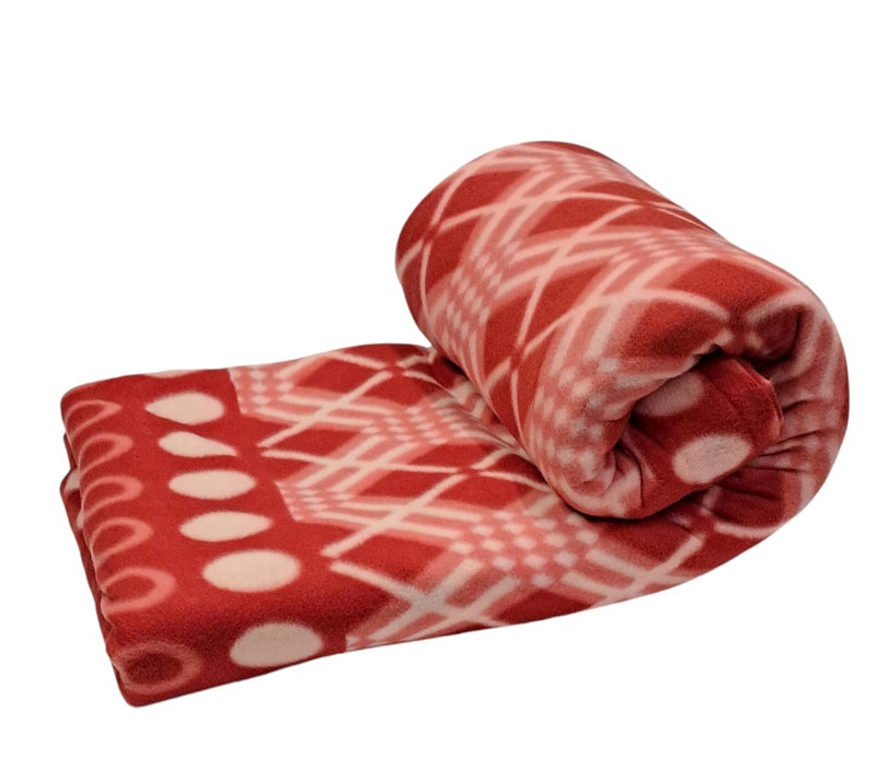 CHANDRAVATI Single Bed ||Fleece|| Quilt Cover/Duvet Cover/Rajai Cover/Blanket Cover for Winters (CC-Cherry Red, 60x90) - Image 2