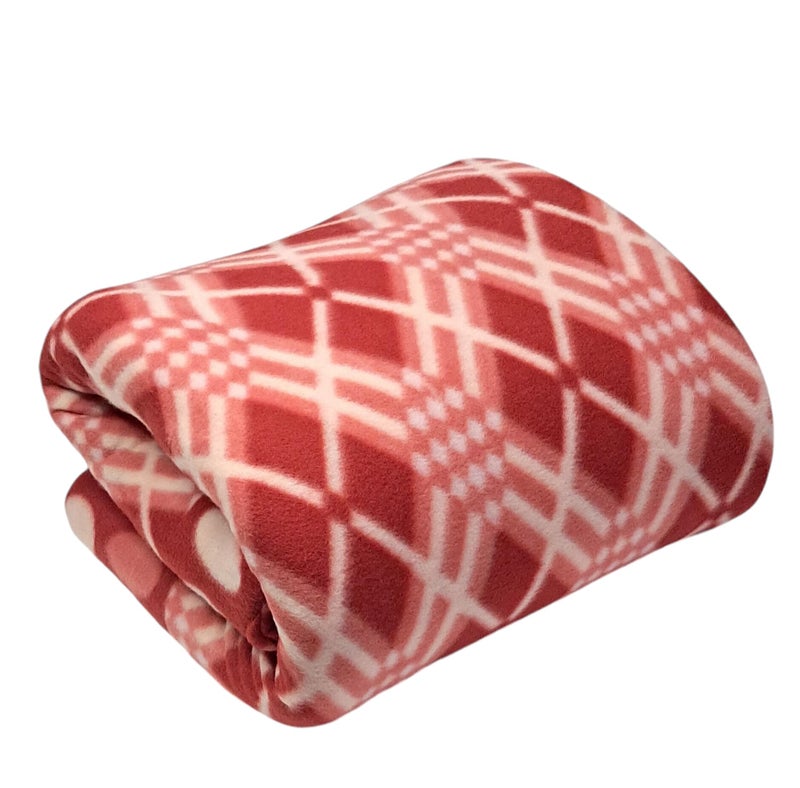 CHANDRAVATI Single Bed ||Fleece|| Quilt Cover/Duvet Cover/Rajai Cover/Blanket Cover for Winters (CC-Cherry Red, 60x90) - Image 1