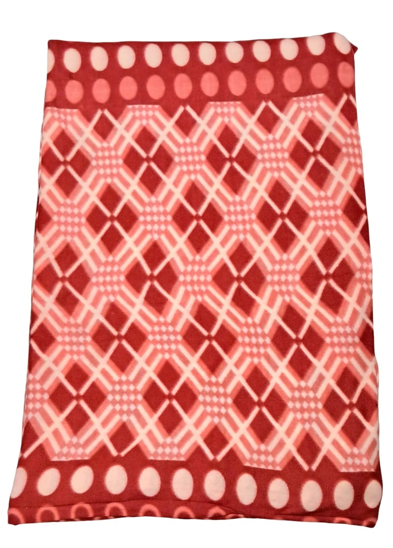 CHANDRAVATI Single Bed ||Fleece|| Quilt Cover/Duvet Cover/Rajai Cover/Blanket Cover for Winters (CC-Cherry Red, 60x90) - Image 3