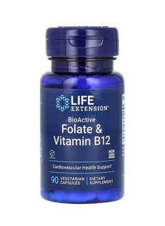 Life Extension BioActive Folate & Vitamin B12 90 Vegetarian Capsules 