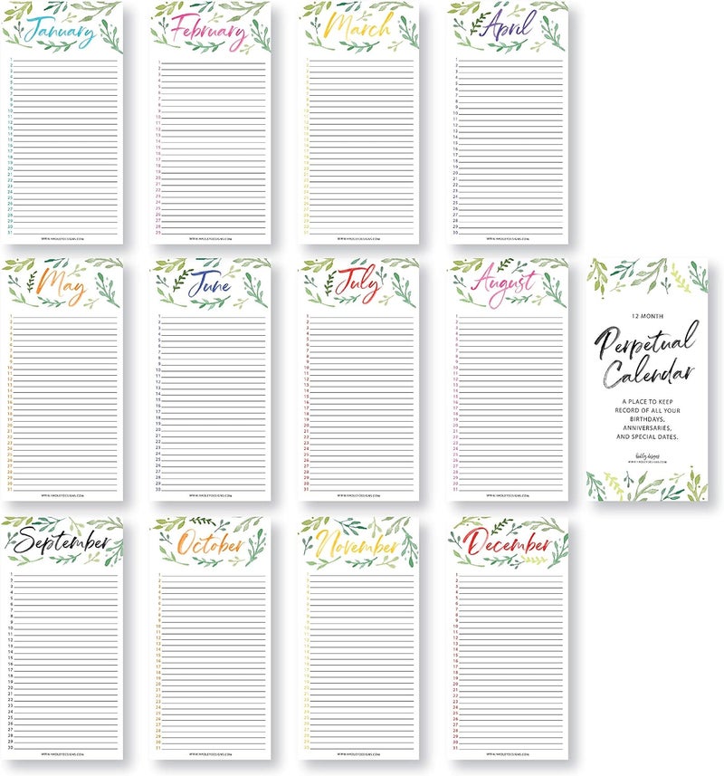 Hadley Designs Perpetual Calendar for Birthdays, Anniversaries, and Special Events - Image 2