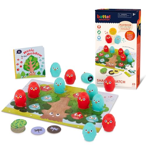 Battat Education Montessori Memory Game Sound Shakers Toy for Toddlers Educational Matching Game with Colorful Egg Shakers - Image 1