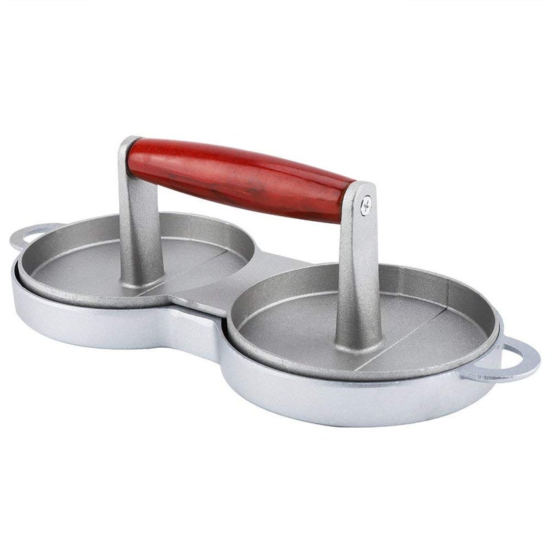 SEVIA SEVIA Burger Press Double Hole Hamburger Press Patty Maker Meat Beef Patty Maker Tools for BBQ Grill Hamburger Press Patty Maker Mold with Wax Patty Paper Sheets Meat Beef  - Image 4