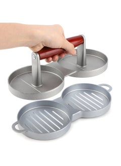 SEVIA SEVIA Burger Press Double Hole Hamburger Press Patty Maker Meat Beef Patty Maker Tools for BBQ Grill Hamburger Press Patty Maker Mold with Wax Patty Paper Sheets Meat Beef  - Image 2