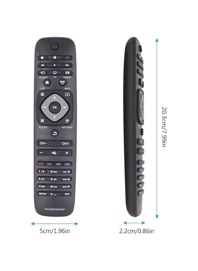 HuHa - FOXRMT Replacement Philips Remote Control, Universal Remote Control for Philips Smart TV Remote Control Compatible with Philips 40PFL5007H/12 40PFL5007K/12 40PFL5007T/12 - Image 1
