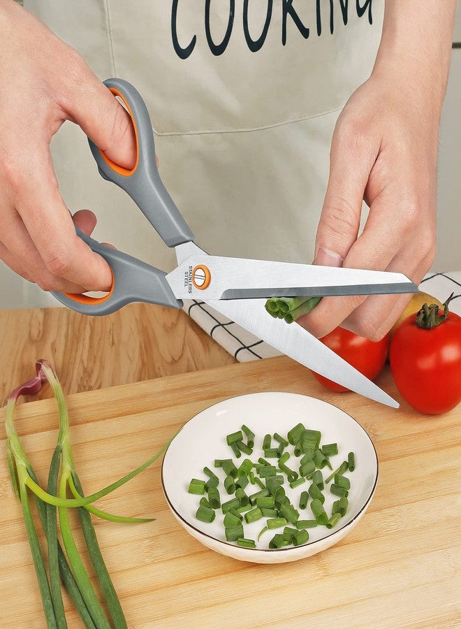 Asdirne Kitchen Scissors Set, Knife-Grade Stainless Steel, TPR Comfortable Handle All Purpose Scissors, Include One Poultry Shears and Four Different Sizes of Cooking Scissors, Perfect Kitchen Partner - Image 3