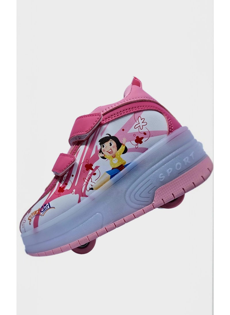 YTS Wheel Shoes with LED Lights - PINK - Image 2