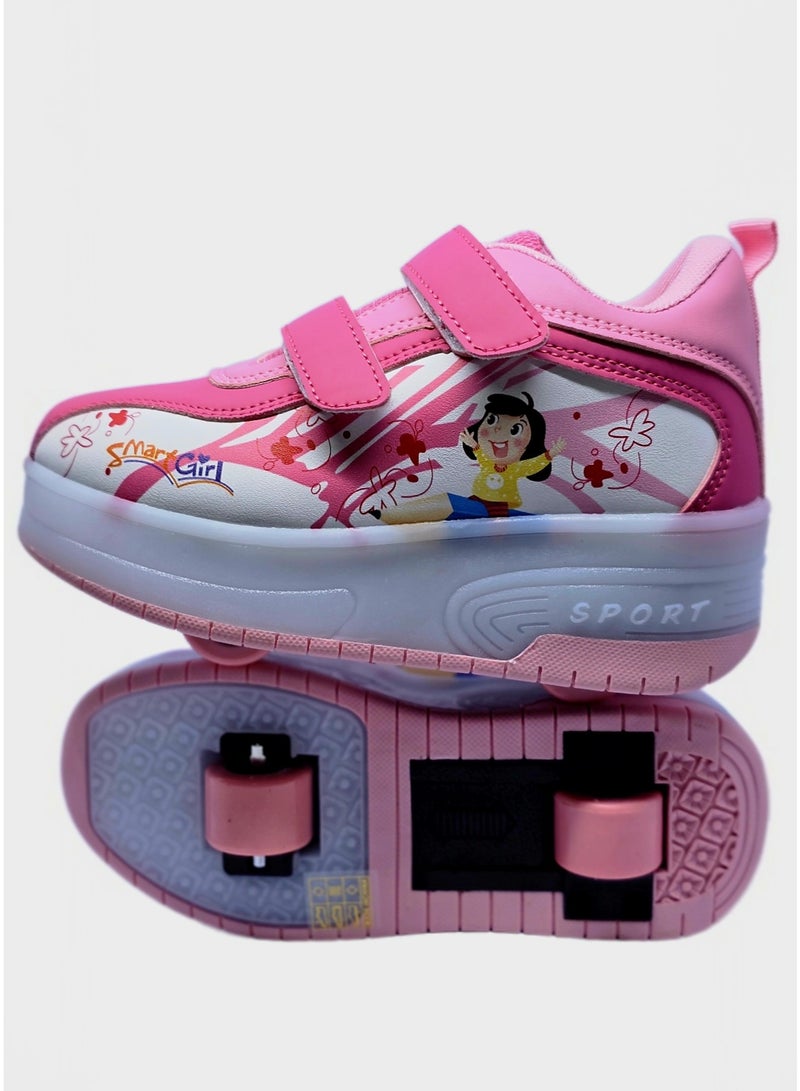 YTS Wheel Shoes with LED Lights - PINK - Image 5