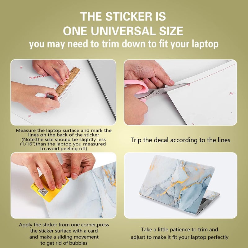 icolor Laptop Skin Sticker Decal, 14.2" 15" 15.4" 15.6 inch Laptop Vinyl Skin Sticker Cover Art Decal Protector Notebook PC-One Size, Need U Cut to fit Size - Image 5