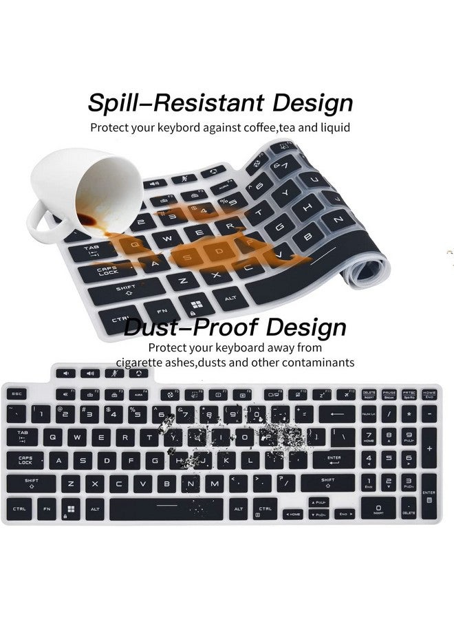 Raya غطاء لوحة مفاتيح سيليكون RAYA لأجهزة ASUS TUF 2022 A15 / A17 / F15 / F17 للألعاب و ASUS TUF 2023 A15 / A16 / A17 / F15 / F17 و ASUS TUF 2024 A15 لأجهزة الألعاب (سيليكون شفاف) - Image 4