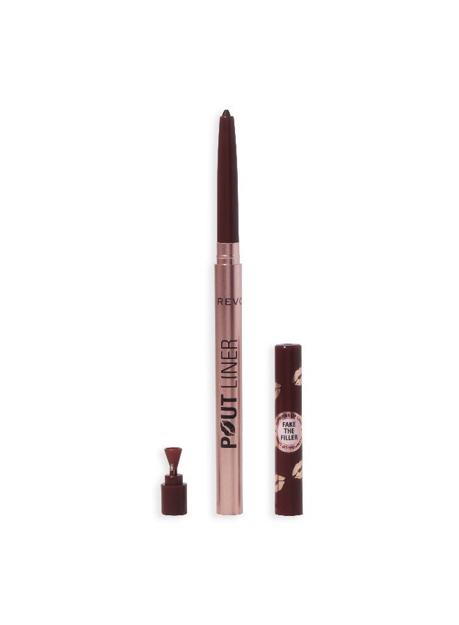 Makeup Revolution Revolution Pout Bomb Plumping Lip Liner Deepest Mauve - Image 3