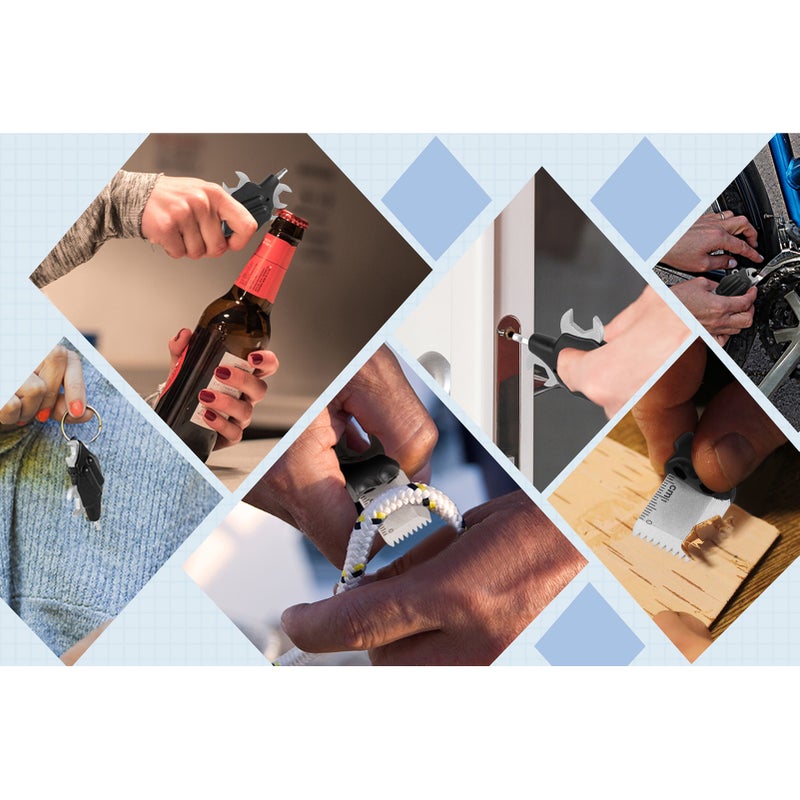 Portable Animal Shape Multi-purpose Combination Tools Keychain Multi-tools 6-in-1 Multifunctional Wrench & Drill Bit Kit Screwdriver Bits & Inner Hexagon Wrench Bottle Opener Portable for Outdoor - Image 5