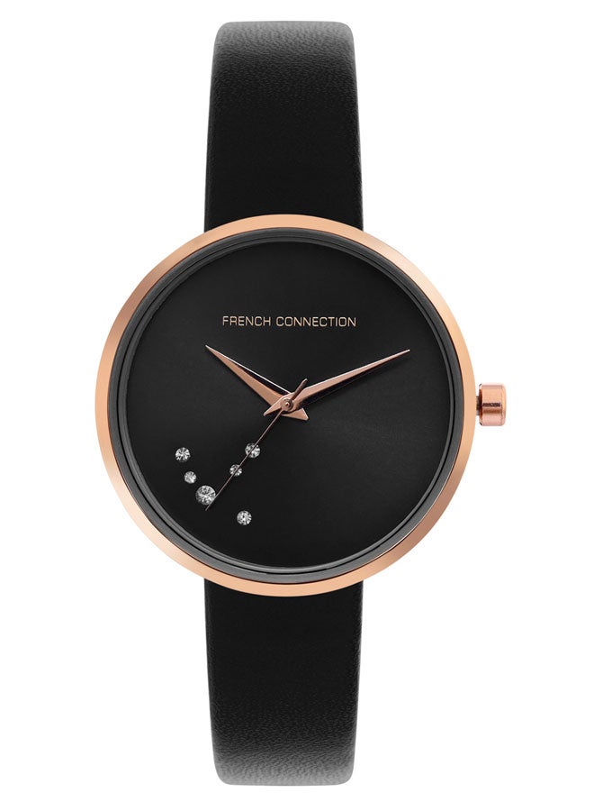 French Connection Women's Analog Watch Black Strap - Image 1