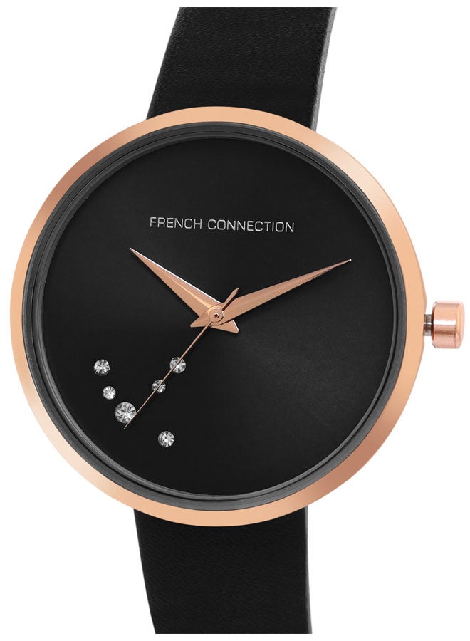 French Connection Women's Analog Watch Black Strap - Image 2