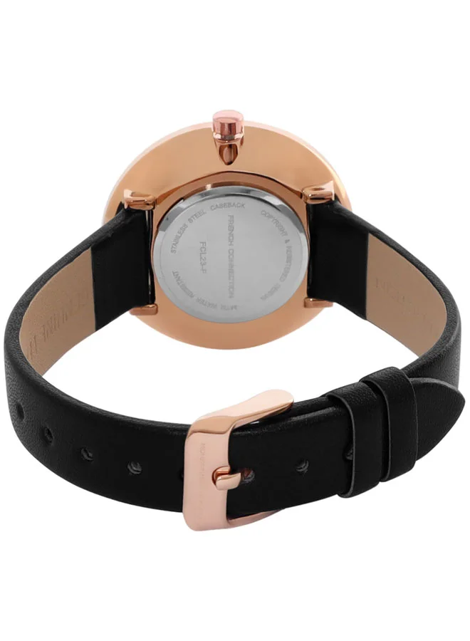 French Connection French Connection Women's Analog Watch Black Strap