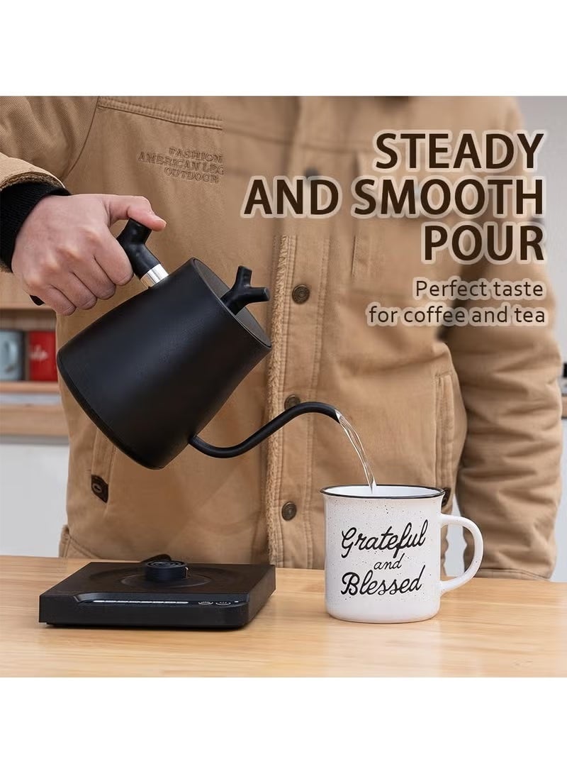 HTH 1L Electric Kettle 304 Stainless Electric Kettles for Boiling Water Pour Over Coffee & Tea 220V 1000W Quick Heating Constant Temperature Coffee Kettle - Image 2