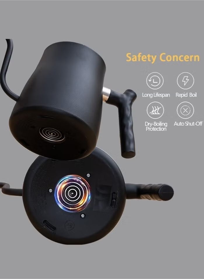 HTH 1L Electric Kettle 304 Stainless Electric Kettles for Boiling Water Pour Over Coffee & Tea 220V 1000W Quick Heating Constant Temperature Coffee Kettle - Image 5