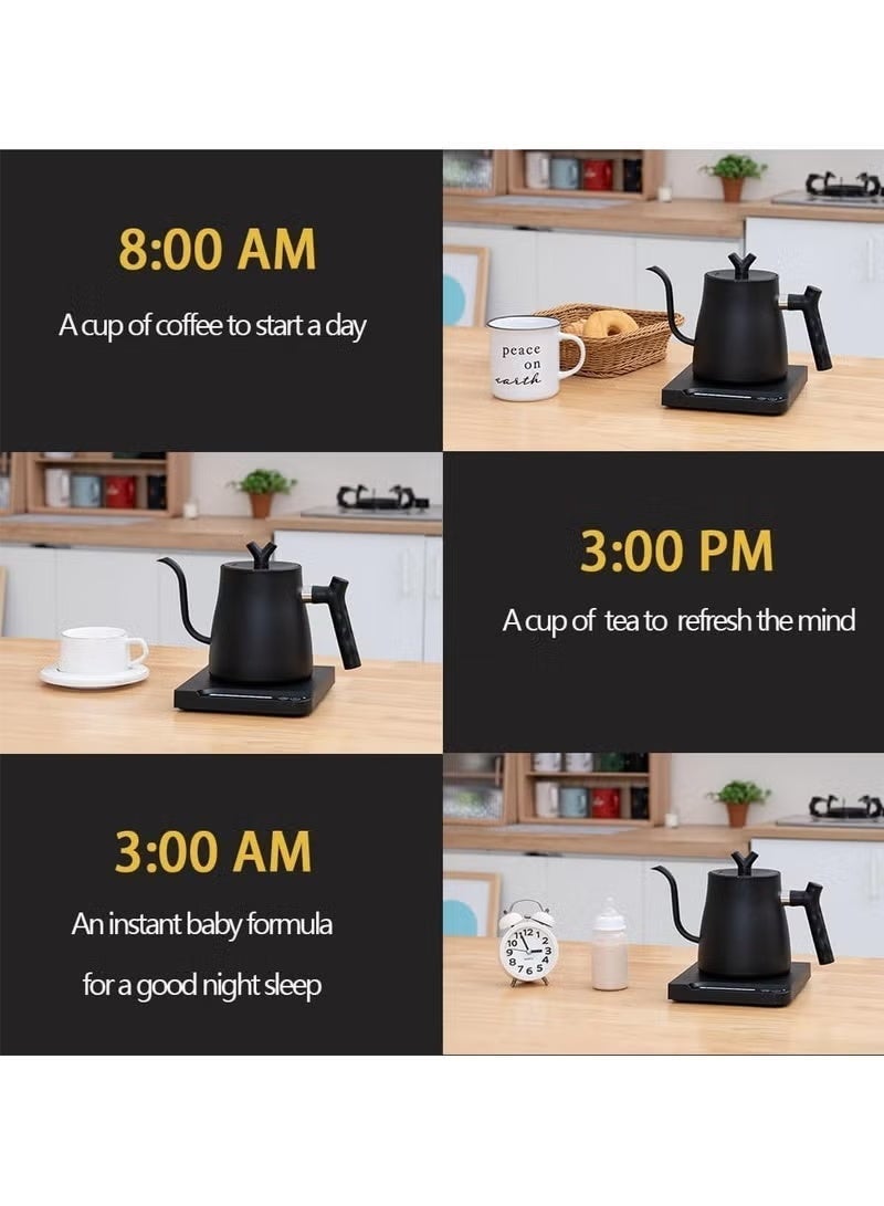 HTH 1L Electric Kettle 304 Stainless Electric Kettles for Boiling Water Pour Over Coffee & Tea 220V 1000W Quick Heating Constant Temperature Coffee Kettle - Image 4