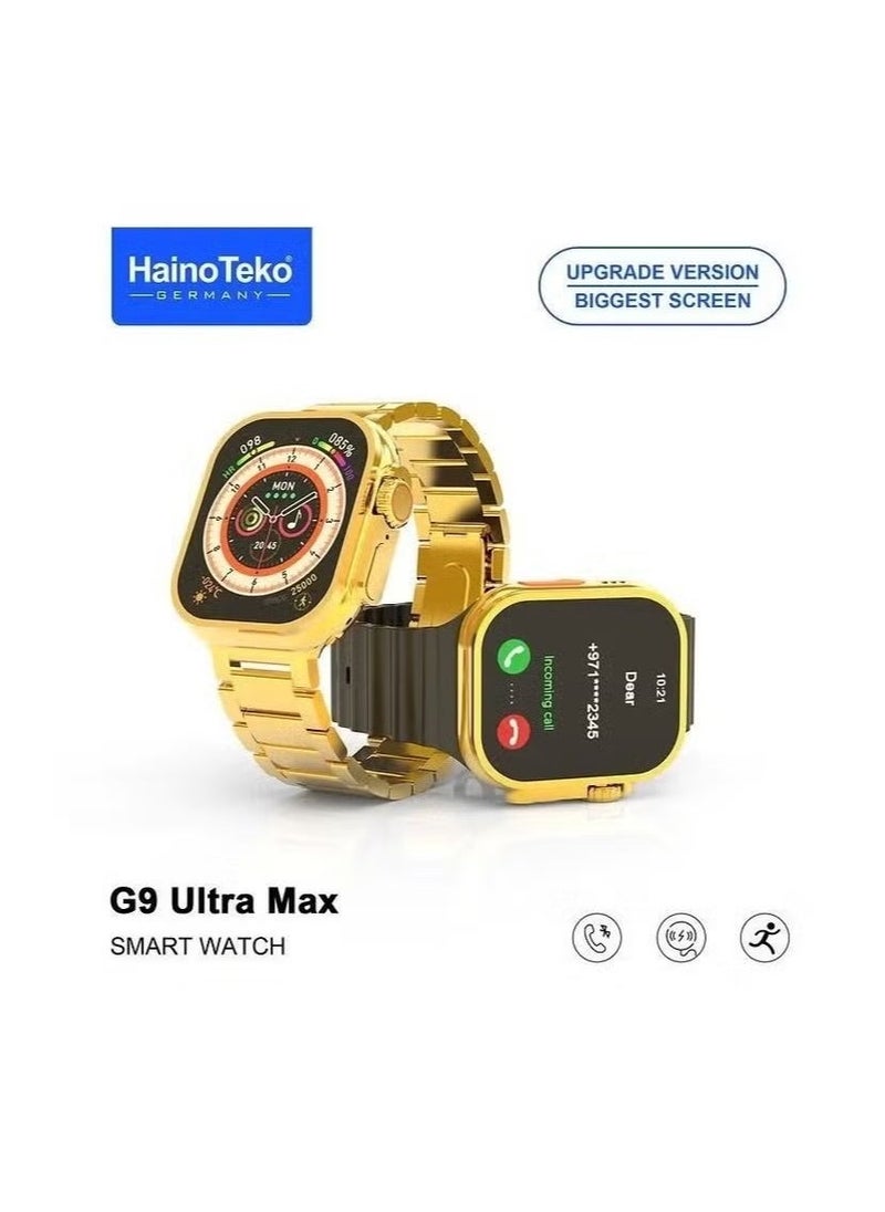 Haino Teko G9 Ultra Max Smart Watch – Advanced Fitness Tracker, Heart Rate Monitor, Sleep & Activity Tracker, Waterproof, Long Battery Life, Stylish Design for Men & Women, Compatible with iOS & Android, Includes Wireless Charging Dock  - Image 1