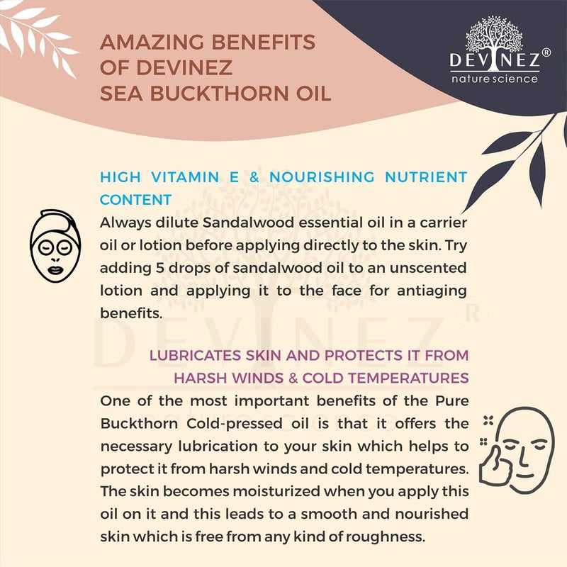 Devinez Sea Buckthorn ColdPressed Oil 15ml 100 Pure Natural Undiluted Calms Irritated Skin Repairs Damaged Skin Moisturizes Dry Skin Soothes Sunburn Powerful AntiAging Properties - Image 4