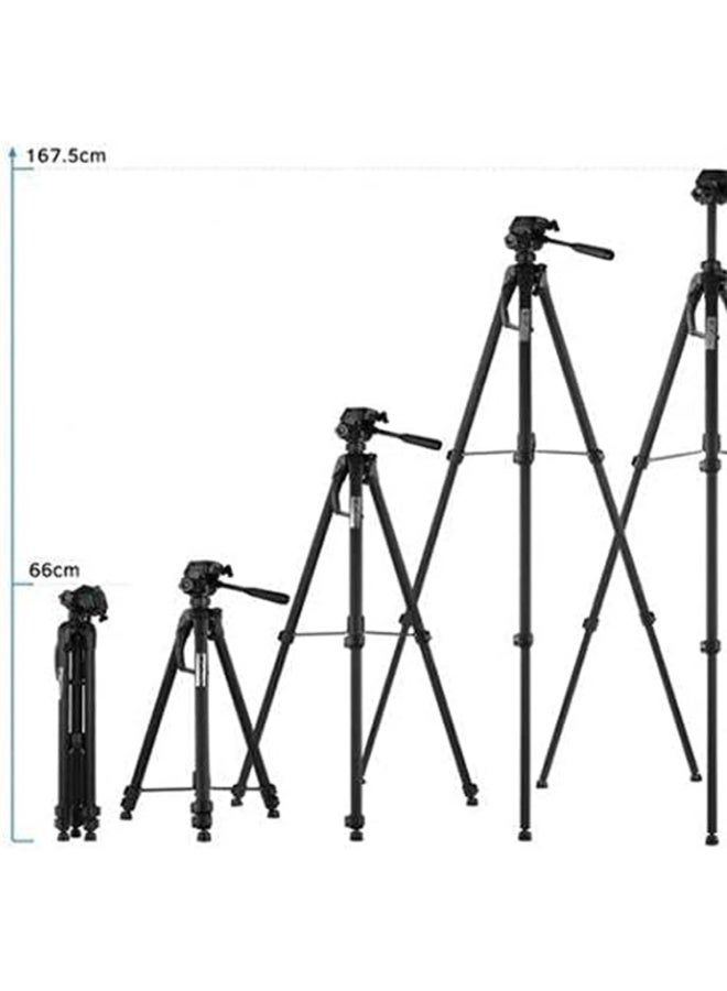 Weifeng WT-3540 Professional Camera Tripod with Fluid Head – 158 cm Max Height, 3.3 kg Load Capacity, Lightweight & Compact Design - Image 4