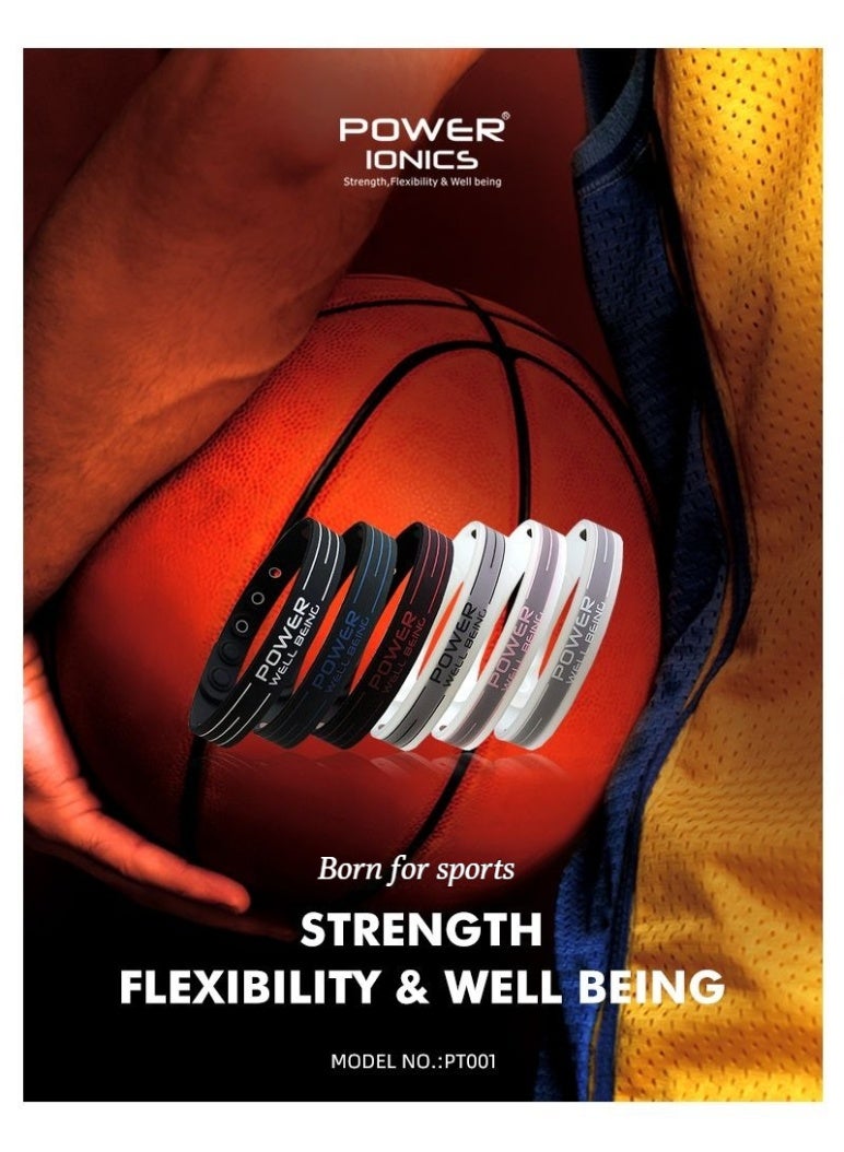 POWER IONICS American minimalist sports bracelet for both men and women - NBA basketball student accessory - bracelet for couples - Image 2