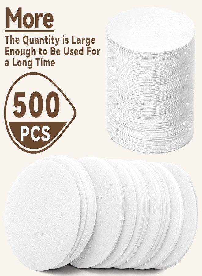 brikinte Coffee Filters Compatible with OXO Cold Brew Coffee Maker, 500 Pcs White Round Filter Paper for OXO 32 Ounce ＆ Compact Cold Brew Maker - Image 5
