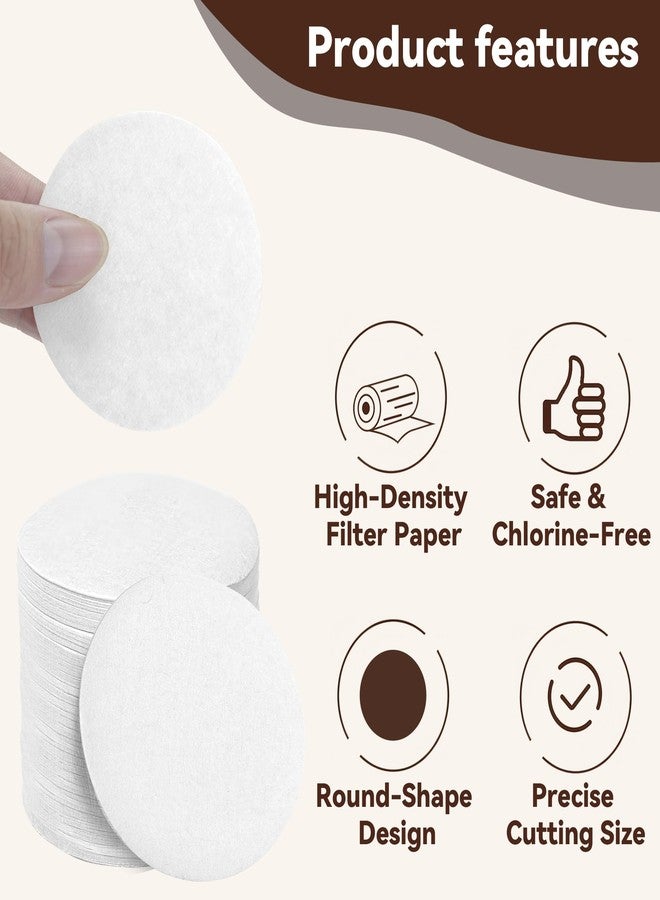 brikinte Coffee Filters Compatible with OXO Cold Brew Coffee Maker, 500 Pcs White Round Filter Paper for OXO 32 Ounce ＆ Compact Cold Brew Maker - Image 3