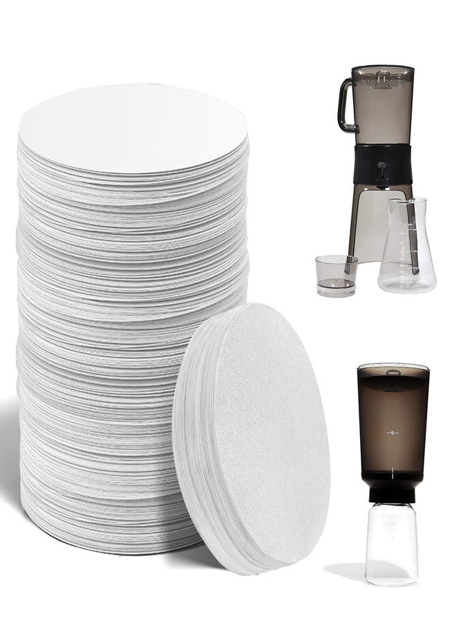 brikinte Coffee Filters Compatible with OXO Cold Brew Coffee Maker, 500 Pcs White Round Filter Paper for OXO 32 Ounce ＆ Compact Cold Brew Maker - Image 1