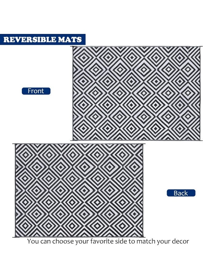 Generic Ridota  Reversible Mats, Outdoor Patio Rugs, Plastic Straw Rug, Modern Area Rug, Floor Mat For Outdoors, Rv, Patio, Backyard, Deck, Picnic, Beach, Trailer, Camping  - Image 1