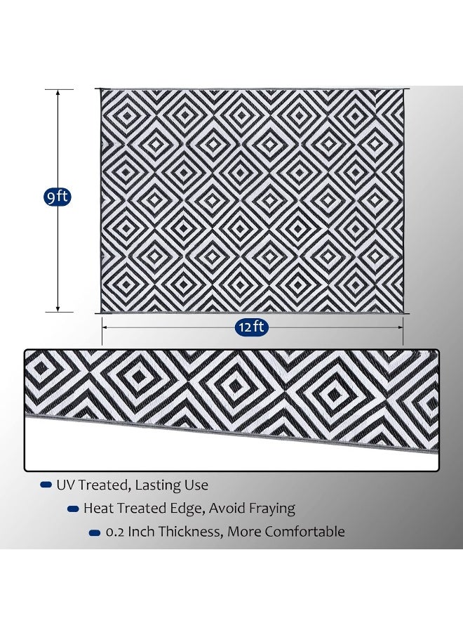 Generic Ridota  Reversible Mats, Outdoor Patio Rugs, Plastic Straw Rug, Modern Area Rug, Floor Mat For Outdoors, Rv, Patio, Backyard, Deck, Picnic, Beach, Trailer, Camping  - Image 4
