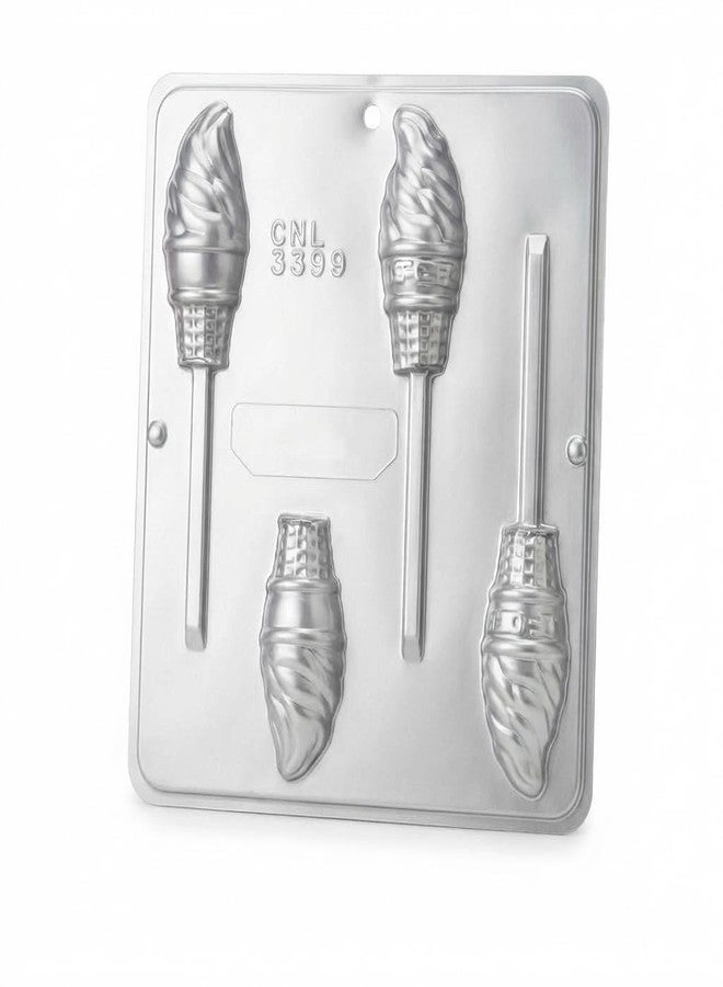 Lollipops Soft Serve Ice Cream Cone Lollipop Chocolate Candy Mold 3399 - Image 4