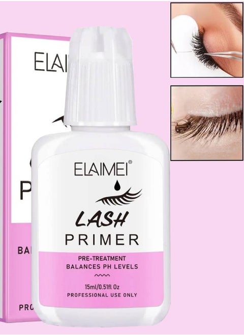 Lash Primer for Eyelash Extension Professional Use Only Easy to Remove Proteins and Oils Enhance Adhesive Strength of Eyelash Extensions Pre Treatment for Lash Enhancer Primer