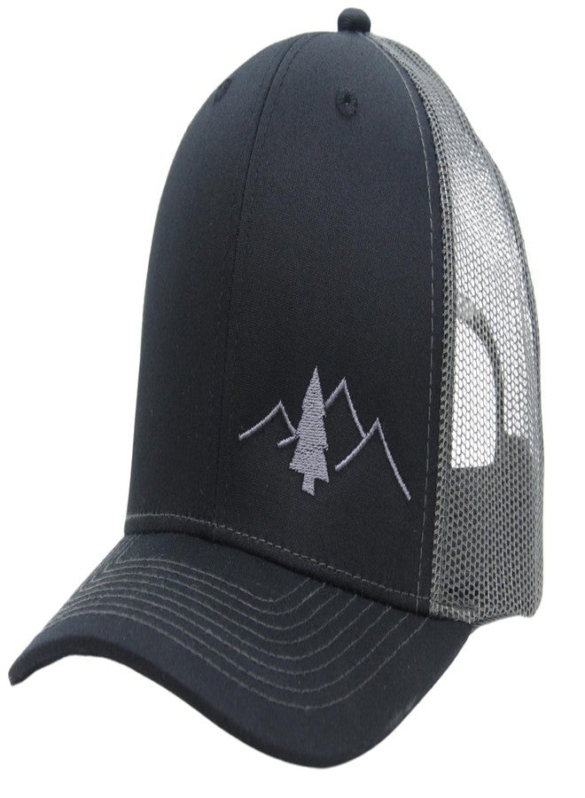 LINDO Trucker Hat [ The Great Outdoors: Black/Graphite ] - Image 1