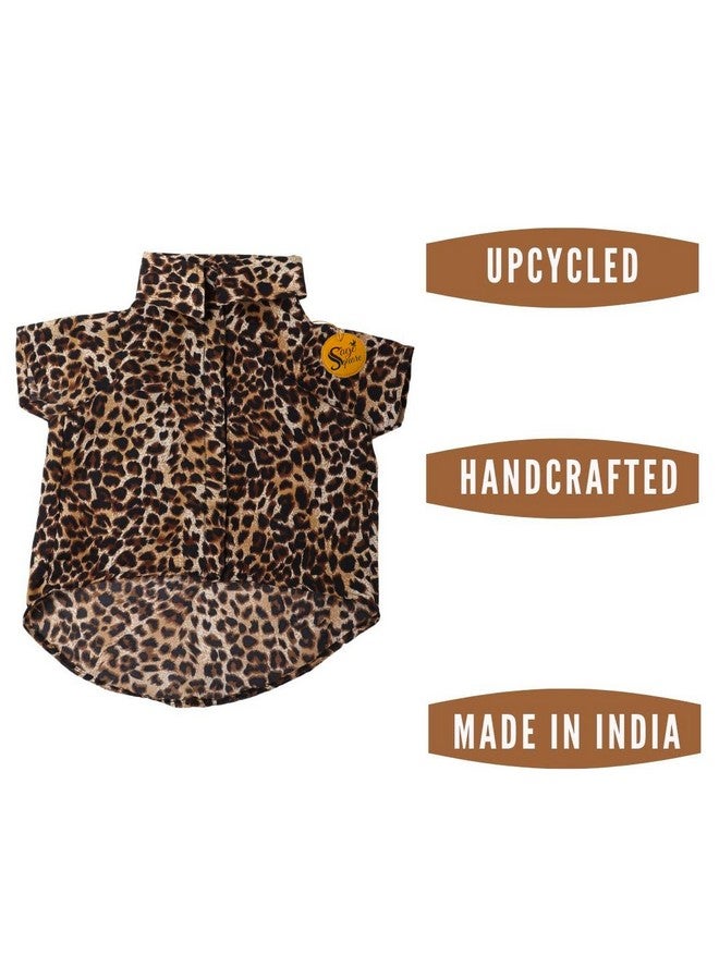 سايج سكوير قميص كلاب مطبوع عليه عبارات مجنونة، قميص كلاب رائج، ناعم للغاية وخفيف الوزن، ملابس كلاب مريحة وجيدة التهوية، ملابس عصرية (مقاس كبير - 20 بوصة) (طبعة الفهد) - Image 3