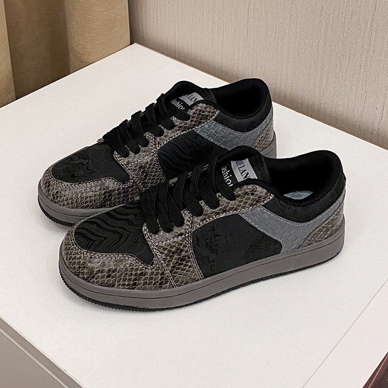 Xiaolante White and Black Rice Flats Sneakers for Men and Women 2025 Autum New Street Trendy Casual Sports Shoes Breathable - Image 4