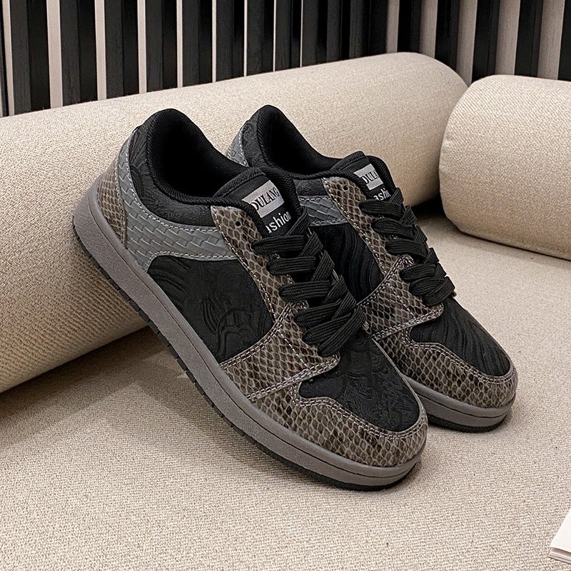 Xiaolante White and Black Rice Flats Sneakers for Men and Women 2025 Autum New Street Trendy Casual Sports Shoes Breathable - Image 3