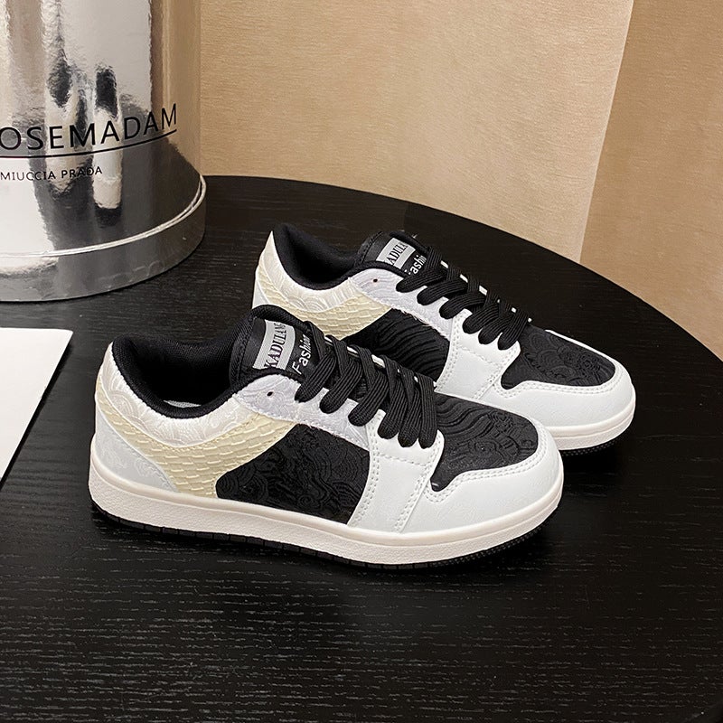 Xiaolante White and Black Rice Flats Sneakers for Men and Women 2025 Autum New Street Trendy Casual Sports Shoes Breathable - Image 5