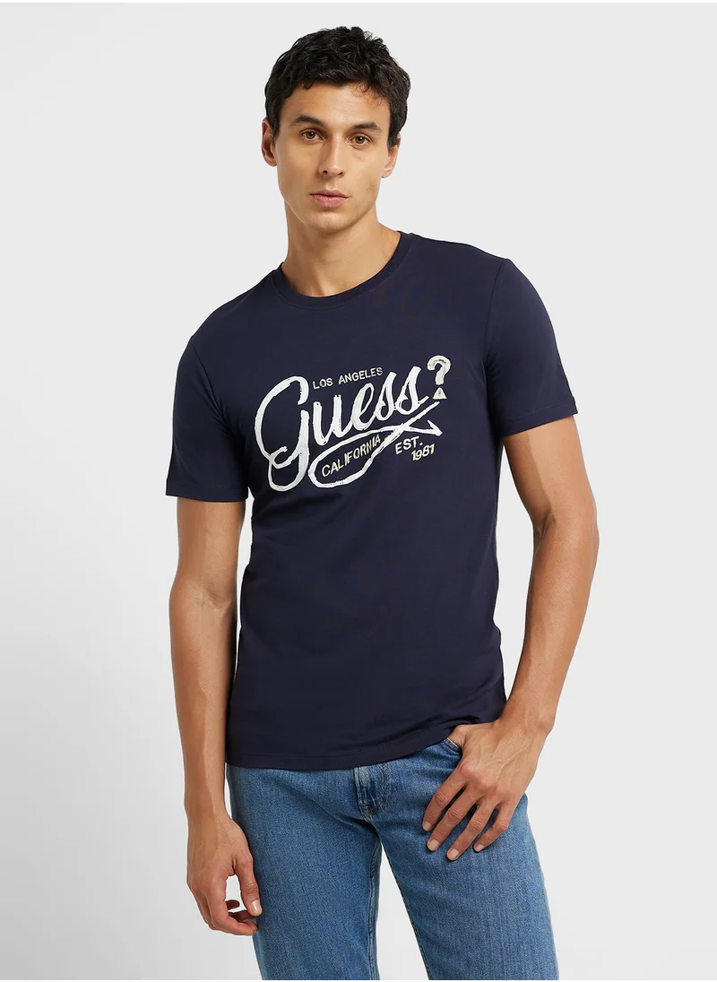 جس Short Sleeve Crew Neck T-Shirt